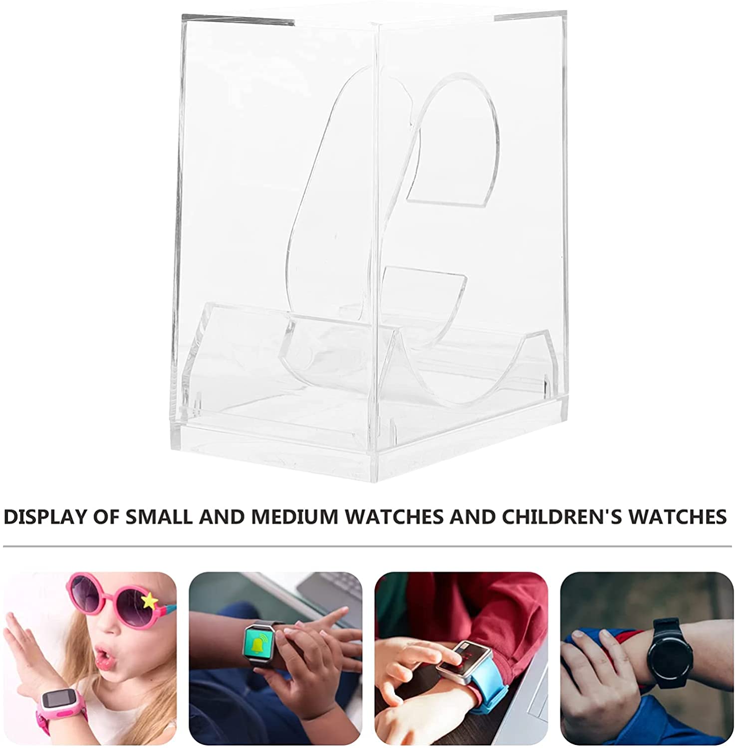 6pcs Clear Acrylic Watch Display Stand Boxes Single Watch Gift Box Jewelry Bracelet Storage Gift Case for Watches and Bracelets Professional and Fashion