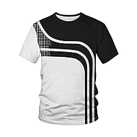 SOLY HUX Men's Colorblock Striped Tee Short Sleeve Casual T Shirt Summer Tee Tops