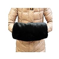 Faux Fur Hand Muffs with Ionterior Pocket-Luxurious Faux Rabbit Mittens-Wrist Hand Warmer Gloves Can Keep Your Hand and Wrist Warm in Cold Season Compatible Girls Women