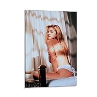 SUKWA Drew Barrymore Sexy Actress Bikini Boobs Poster13 Canvas Poster Bedroom Decor Office Room Decor Gift Frame-style 12x18inch(30x45cm)