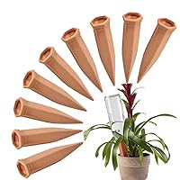 Plant Watering Stakes 10Pcs Automatic Plant Waterers for Vacations Plant Watering Devices Terracotta Self Waterinq Spikes for Wine Bottles Great for Indoor & Outdoor Plants