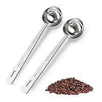 Tablespoon Measuring Spoon Set of 2, Coffee Scoop for Ground Coffee, Stainless Steel Coffee Spoons 15ml Long Handle for Coffee Tea Flour Sugar Kitchen