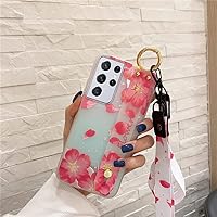 Soft Silicone Case for Samsung S20 FE S21 Ultra Note 20 Flowers Neck Lanyard Wristband Holder Cover for Samsung S10 Note 10 Plus,4,for Samsung Note 8