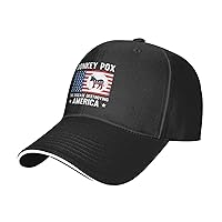 Don Key Pox The Disease Destroying America Sandwich Baseball Cap Casquette Adjustable Unisex Aldult Basic Dad Hat Running Cap Adjustable Golf Cap for Man Ladys Black.