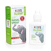 Kids' Nasal Spray, Natural Saline Nasal Spray for Kids with Xylitol, Daily Nasal Decongestant, Nose Moisturizer, 0.75 fl oz (Pack of 4)