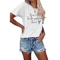 It's Me Hi I'm The Problem It's Me Shirt for Women Music Lovers T Shirt Soft Fan Shirt Short Sleeve Summer Top