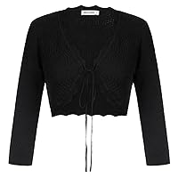 GRACE KARIN Women's 3/4 Sleeve Bolero Shrug Lightweight Open Front Cropped Cardigan Knit Shrugs for Dresses