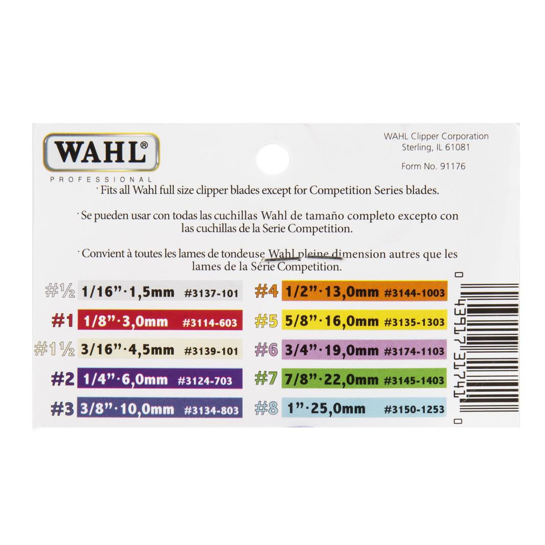 Wahl Professional Color Coded Comb Attachment #3137-101 - Grey #1/2 - 1/16