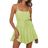 Sexy Dresses for Women, Women's Loose Sweetheart Lace Splicing Short Sleeveless 2024, S XXL