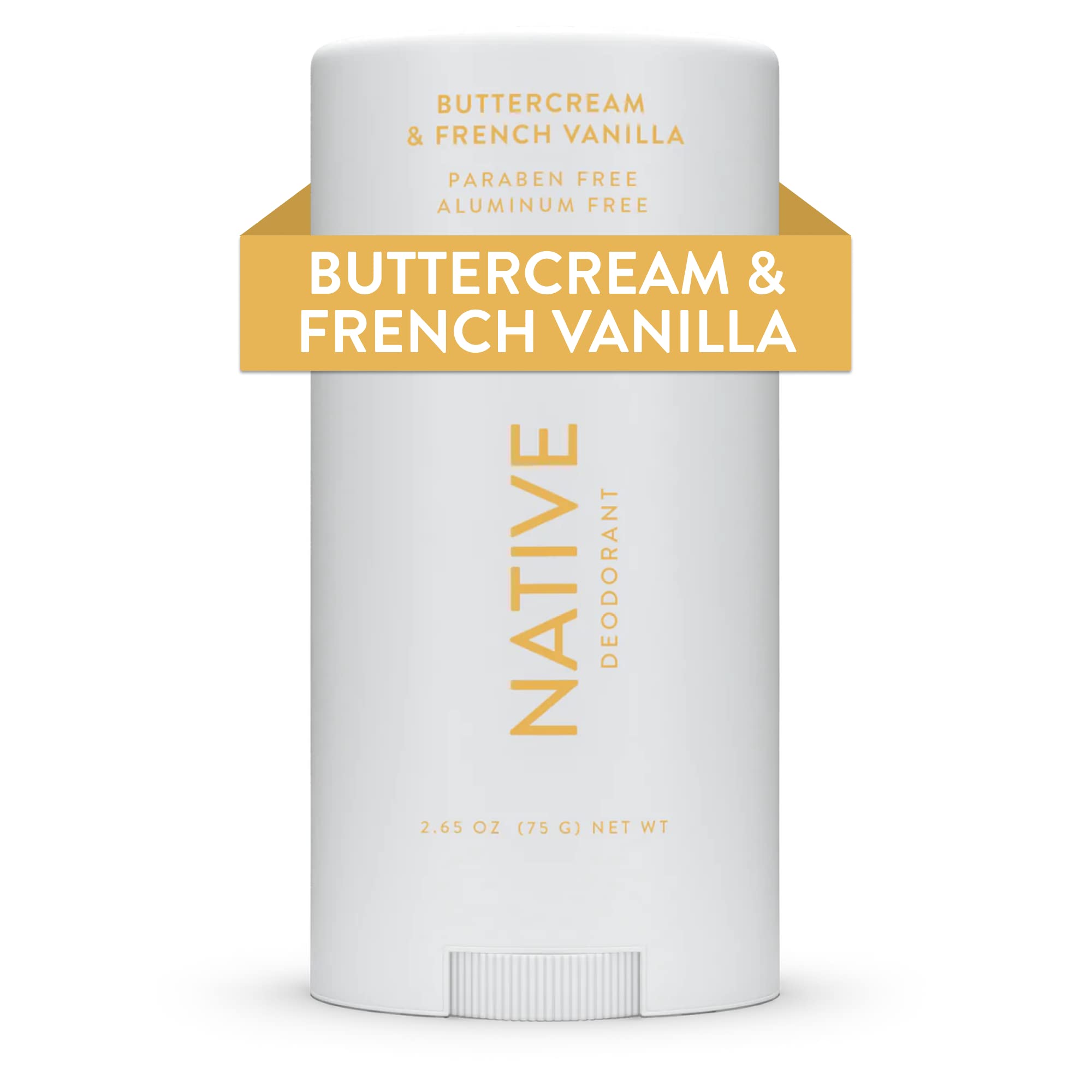 Native Deodorant | Natural Deodorant Seasonal Scents for Women and Men, Aluminum Free with Baking Soda, Probiotics, Coconut Oil and Shea Butter | Buttercream & French Vanilla