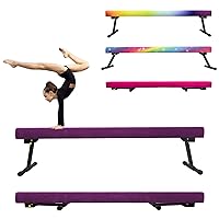 6ft/8ft Gymnastics Balance Beam, High and Low Floor Beam Gymnastics Equipment for Kids/Adults,Gymnastics Beam for Training,Physical Therapy and Professional Home Training with Legs