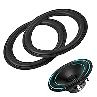 Fielect 5 Inch Speaker Rubber Edge Surround Rings Replacement Parts for Speaker Repair or DIY 2pcs 