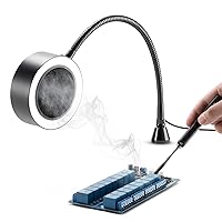 SainSmart Magnetic Solder Smoke Absorber Fume Extractor with LED Lights and Flexible Gooseneck, Portable Soldering Fume Extractor Fan for Soldering DIY Working Station