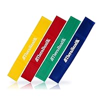 THERABAND Resistance Band Loop Set, Pack of 4, 18 Inch Band Loop Kit for Legs & Butt Workouts, Beginner to Advanced Levels for Exercise, Rehab, Physical Therapy, Stretching, & Strength Training