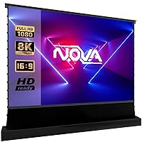 NovaScreen Spectrum Motorized Floor-Rising Screen, Active 3D 1080 8K Ultra HD [16:9]. Electric Motorized Projector Screen, Indoor/Outdoor Projector Movie Screen for Home Theater(110 Inch)