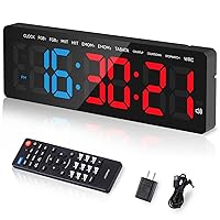 Seesii Gym Timer,LED Workout Colck Count Down/Up Clock,11.5