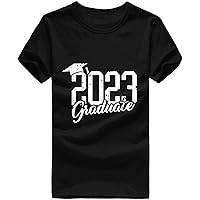 2023 Graduate Summer Memorial Graphic Tee Shirts Summer Short Sleeve Crewneck Casual Graduation Tops for Students