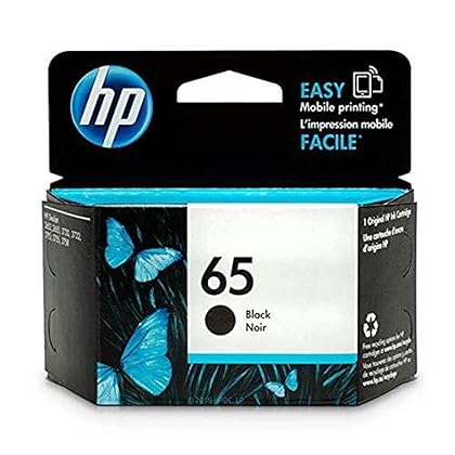 HP 65 Black Ink Cartridge | Works with HP AMP 100 Series, HP DeskJet 2600, 3700 Series, HP ENVY 5000 Series | Eligible for Instant Ink | N9K02AN