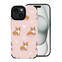 Cute Corgi Pet Compatible with iPhone 15 Phone Case Anti-Scratch Fashion Graphic Slim Fit Protective Cover
