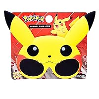 Sun-Staches Pokemon Pikachu Official Lil Characters Child Sunglasses Costume Accessory with UV400 Lenses Pikachu Yellow Mask One Size fits Most Kids