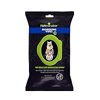 Furminator DeShedding Grooming Wipes for Cats Refresh and Deodorize Coat Without Bathing, 50 Count