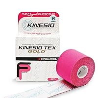 Kinesio Taping - Elastic Therapeutic Athletic Tape Tex Gold FP - Red – 2 in. x 16.4 ft