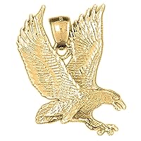 Silver Eagle Pendant | 14K Yellow Gold-plated 925 Silver Eagle Pendant