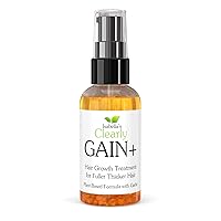 Clearly GAIN+ Hair Growth Scalp Treatment for Men, Women and Kids | Natural Regrowth Serum with Clary Sage, Rosemary, Garlic Essential Oils, Nettle Extract