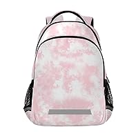 ALAZA Pink Rose Gold Marble Tie Dye Swirl Backpack Purse for Women Men Personalized Laptop Notebook Tablet School Bag Stylish Casual Daypack, 13 14 15.6 inch
