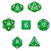 Wiz Dice Series I Set of 7 Opaque Polyhedral Dice in Velvet Pouch