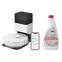 roborock Q7 Max+ Robot Vacuum and Mop with Official Multi-Surface Floor Cleaning Solution Bundle, White
