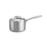 Covered Sauce Pan Stainless Steel Tri-Ply Clad 2 Qt, 80116/022DS