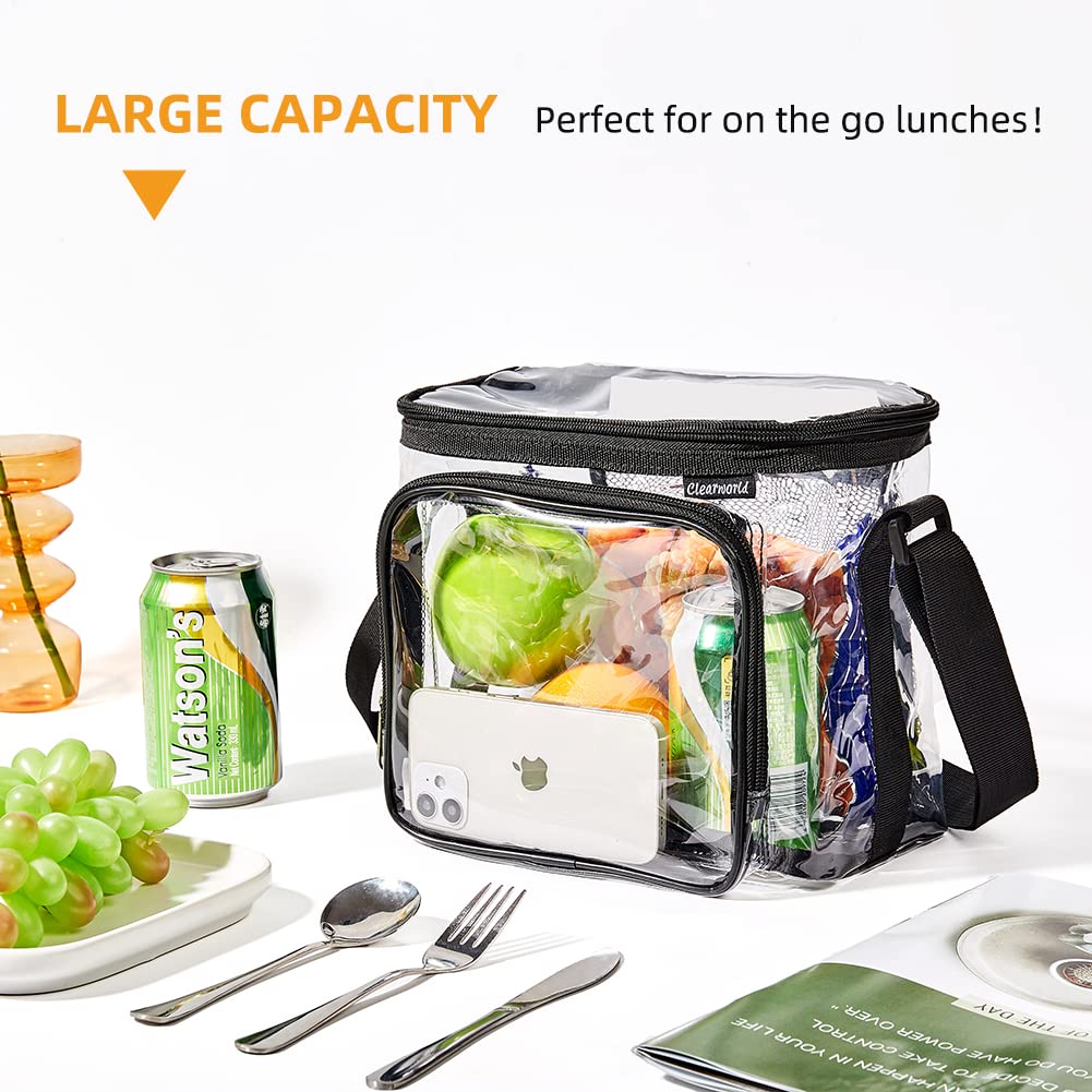 Clear lunch Bag Stadium Approved Clear Waist Pack with Adjustable Strap,Fashion Belt Bag for Festival, Games,Travel and Concerts