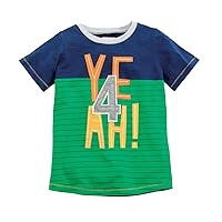 Mud Pie Boys' Yeah T-Shirt, Yellow, 4T (Toddler)