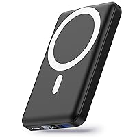 Yiisonger Wireless Power Bank, Slim 10000mAh Magnetic Portable Charger 22.5W PD Fast Charging, Mini Battery Pack QC3.0 LED Display Compatible with iPhone 15/14/13/12 Pro/Mini/Pro Max(Black)