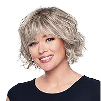 Hairdo Sweetly Waved Cropped Chin Length Soft Waves Wig, Average Cap Size, R56/60 Silver Mist