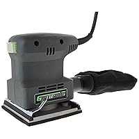 Genesis GPS2303 1/4 Sheet Palm Sander with Palm Grip, Dust-Protected Switch, Dust Bag, and Sandpaper Assortment