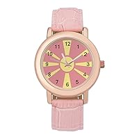 Macedonia Flag Fashion Leather Strap Women's Watches Easy Read Quartz Wrist Watch Gift for Ladies