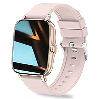 Smart Watch for Android Phones iPhone Compatible 1.7''Full Touch Screen Call Receive/Dial Smartwatch Fitness Tracker with Music, Blood Oxygen, Heart Rate and Sleep Monitor for Women Men