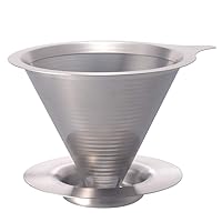 Hario Double Mesh Metal Dripper, Size 02, Silver