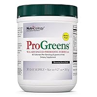 Nutricology ProGreens 265 g Powder - Organic Greens Superfood Powder, Powdered Greens, Greens Blend, Healthy Greens Supplement, Green Drink Powder, Advanced Probiotic Formula - 30 Day Supply