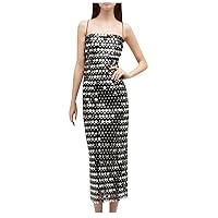 Bodycon Sequin Dress for Women Party Night Sparkly Cocktail Dress Spaghetti Strap Sleeveless Sheath Maxi Prom Dresses