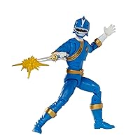 Power Rangers Lightning Collection Wild Force Blue Ranger 6-Inch Premium Collectible Action Figure Toy, Multiple Accessories, Kids 4 and Up