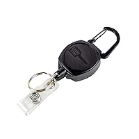 Lucky Line Key-Bak Sidekick Retractable Clip On Badge Holder (43461), Black