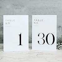 JINMURY Acrylic Wedding Table Numbers 1-30 with Stands, 30 Pack 5