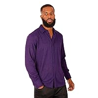 Barabas Men's Cable Knit Wool Stretch Soft Long Sleeve Shirts 3B26