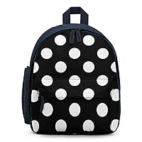 Big Polka Dot Pattern Mini Travel Backpack Casual Lightweight Hiking Shoulders Bags with Side Pockets