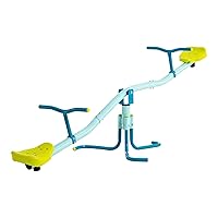 Spiro Seesaw Sit and Spin Teeter Totter with 360 Spin Kids Outdoor Play Equipment for Backyard, Playground, or Indoor Fun Boys and Girls Ages 3-10