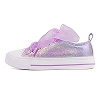 HugRain Toddler Girls Kids Sparkle Fashion Outdoor Walking Sneakers