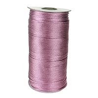 Homeford Firefly Imports Satin Rattail Cord Chinese Knot, 2mm, 200 Yards, Rosy Mauve